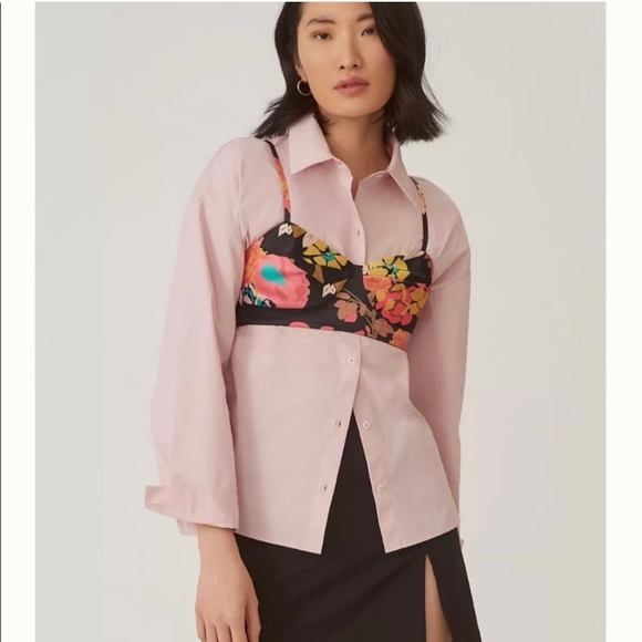 Mare Mare x Anthropologie Bralette Crop Floral Multicolor M Pullover Style - Picture 2 of 8